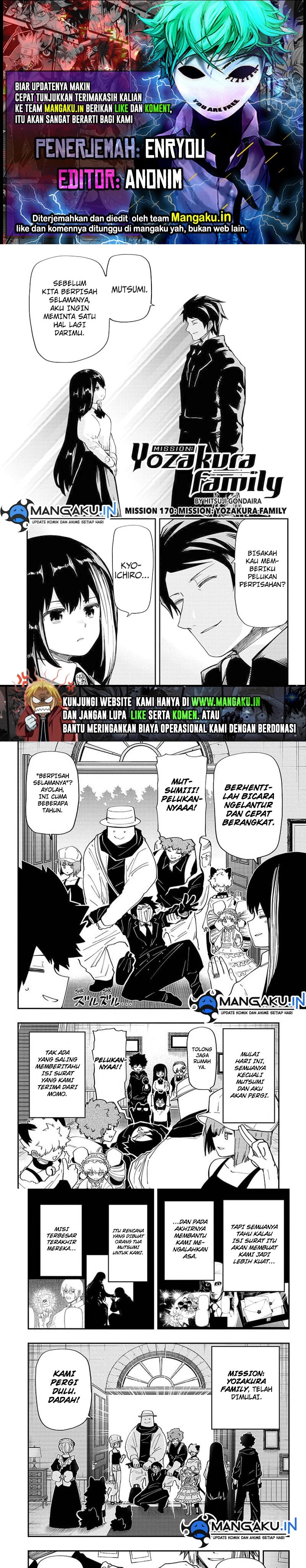 Mission: Yozakura Family Chapter 170 Gambar 1