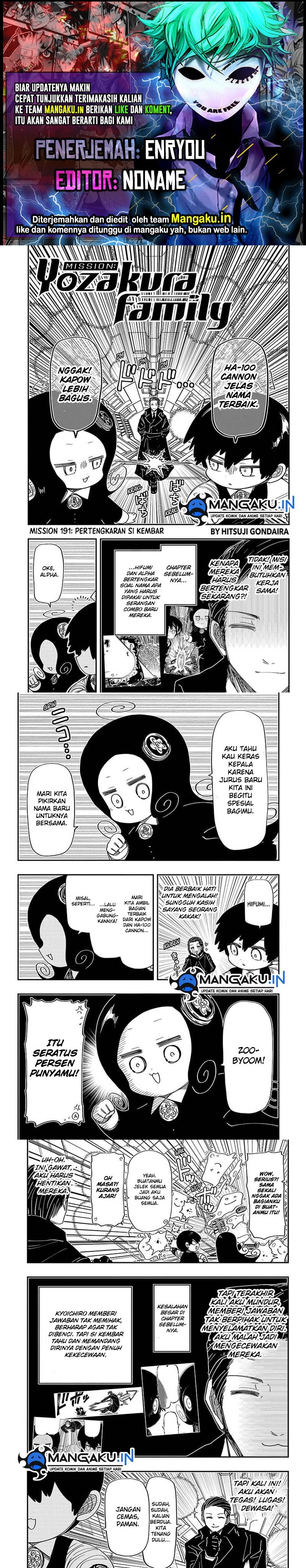 Mission: Yozakura Family Chapter 191 Gambar 1