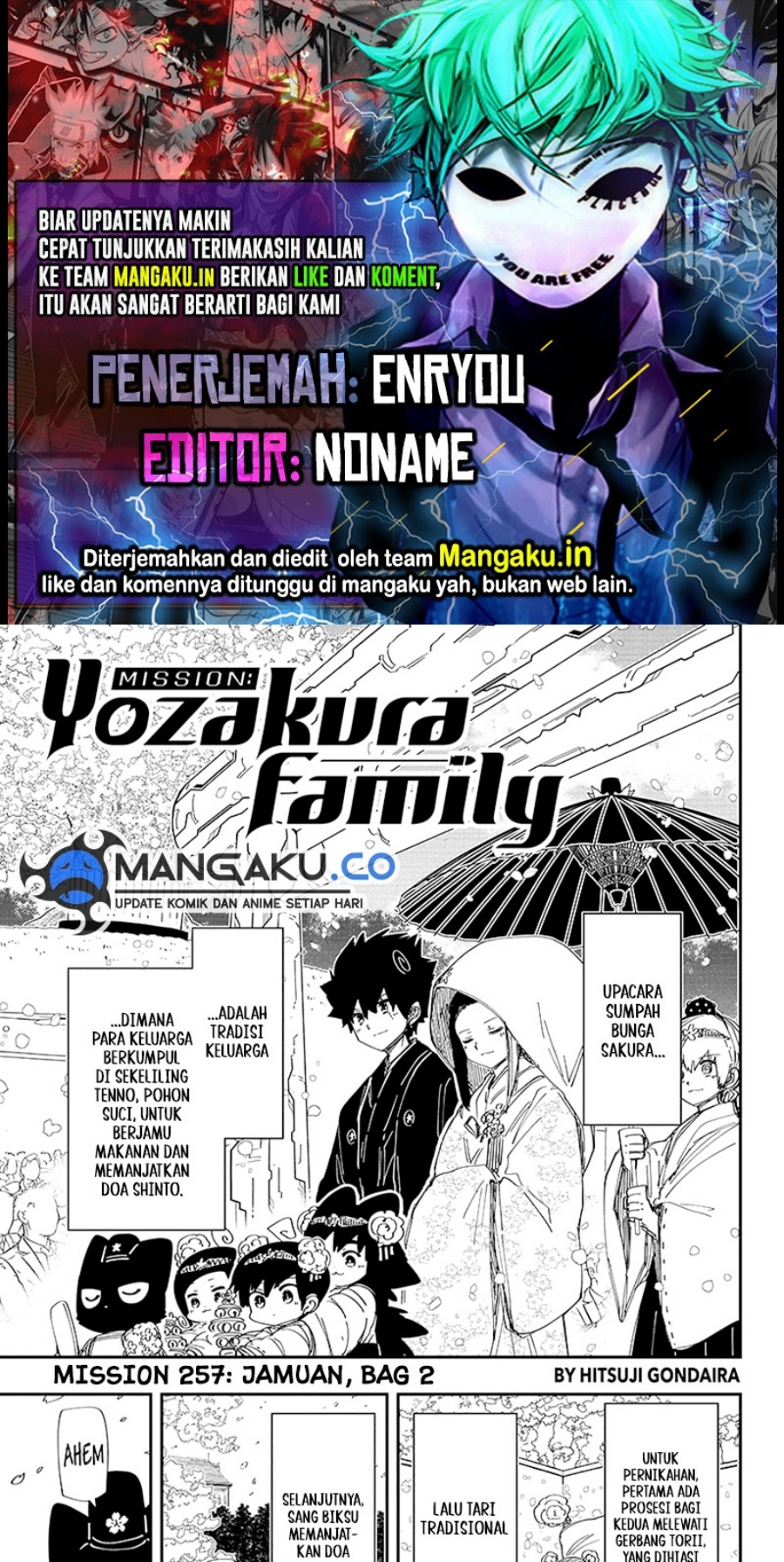 Mission: Yozakura Family Chapter 257 Gambar 1
