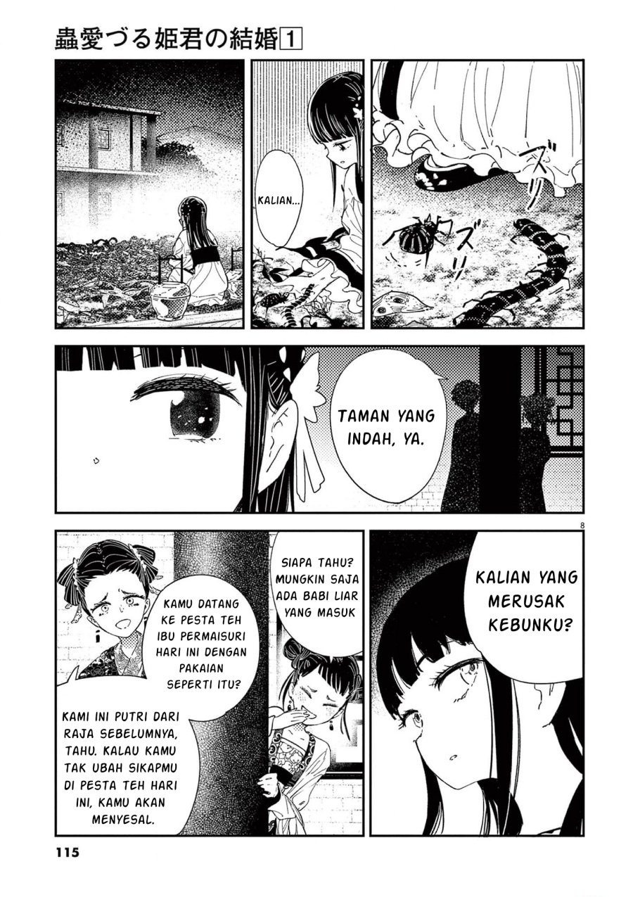Mushi Mezuru Himegimi no Kekkon Chapter 04 Gambar 9