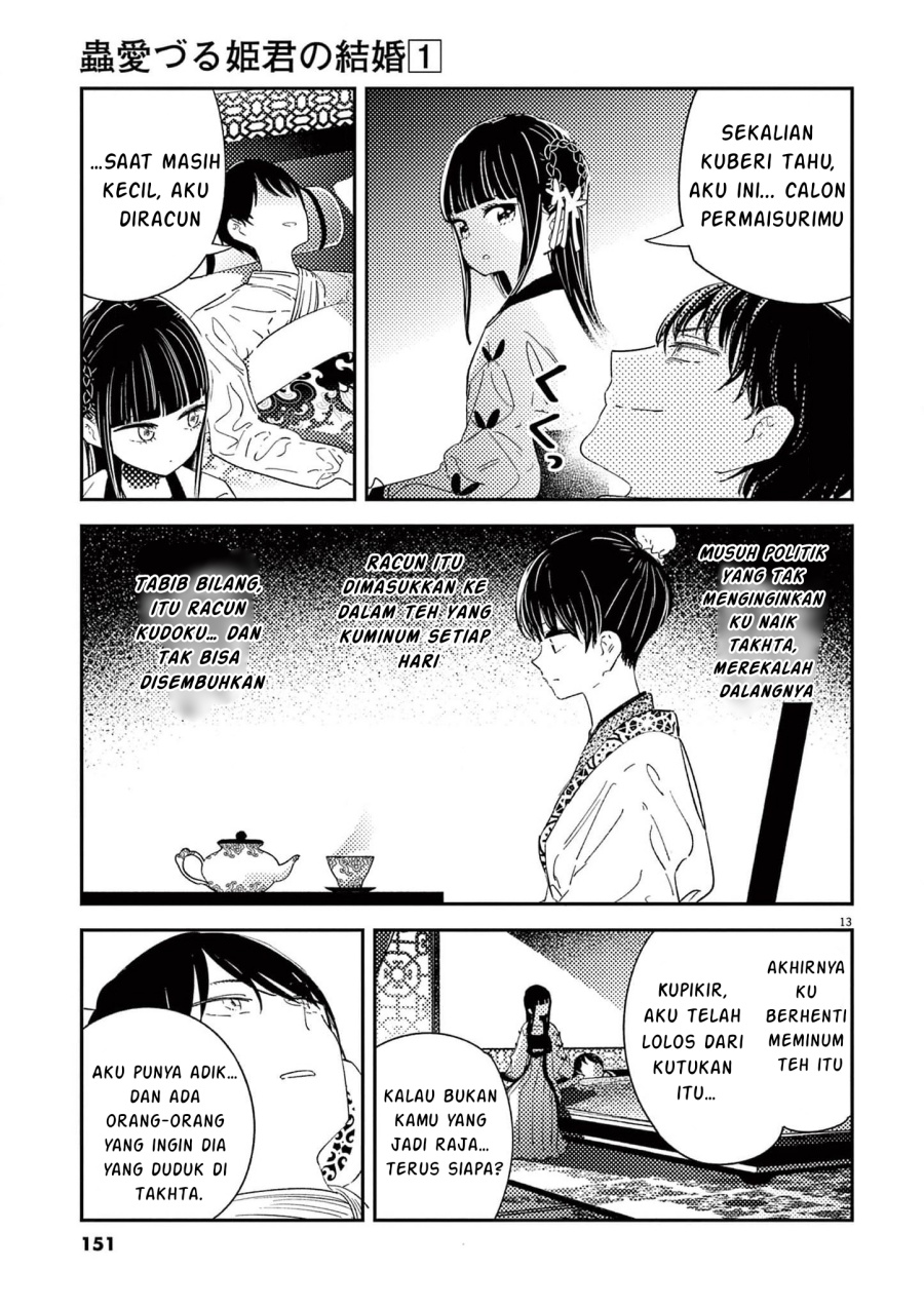 Mushi Mezuru Himegimi no Kekkon Chapter 06 Gambar 14
