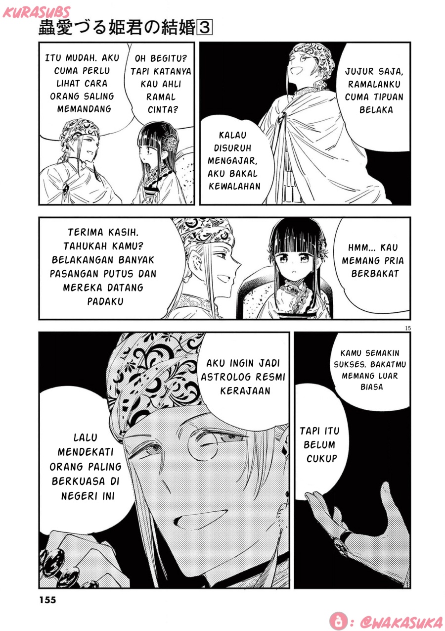 Mushi Mezuru Himegimi no Kekkon Chapter 23 Gambar 15