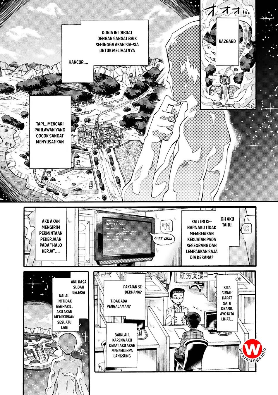 NEET dakedo Hello Work ni Ittara Isekai ni Tsuretekareta Chapter 01 Gambar 2