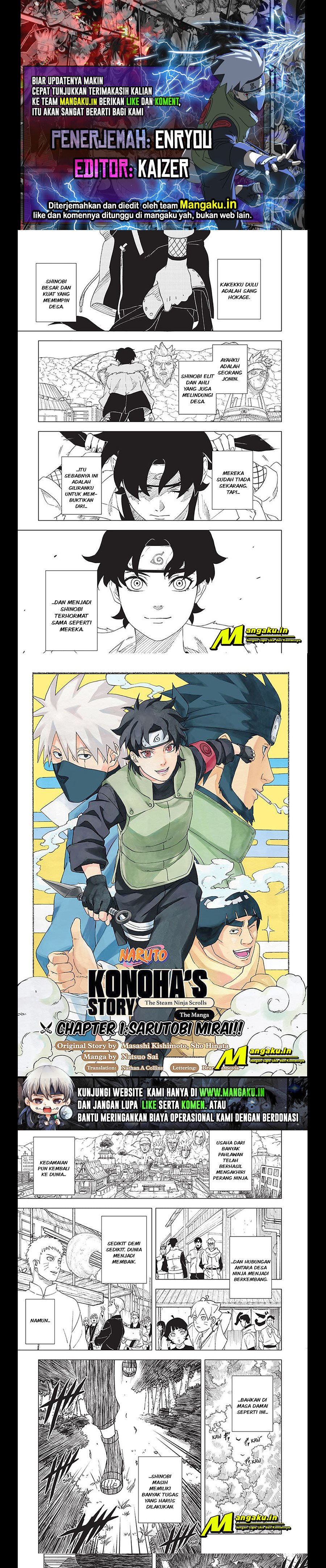 Naruto: Konoha’s Story—The Steam Ninja Scrolls Chapter 01.1 Gambar 1