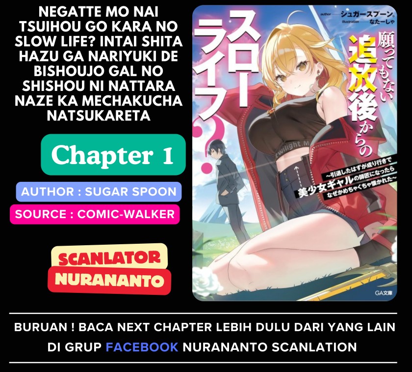 Negatte mo Nai Tsuihou Go kara no Slow Life? Intai Shita Hazu ga Nariyuki de Bishoujo Gal no Shishou ni Nattara Naze ka Mechakucha Natsukareta Chapter 01 Gambar 1