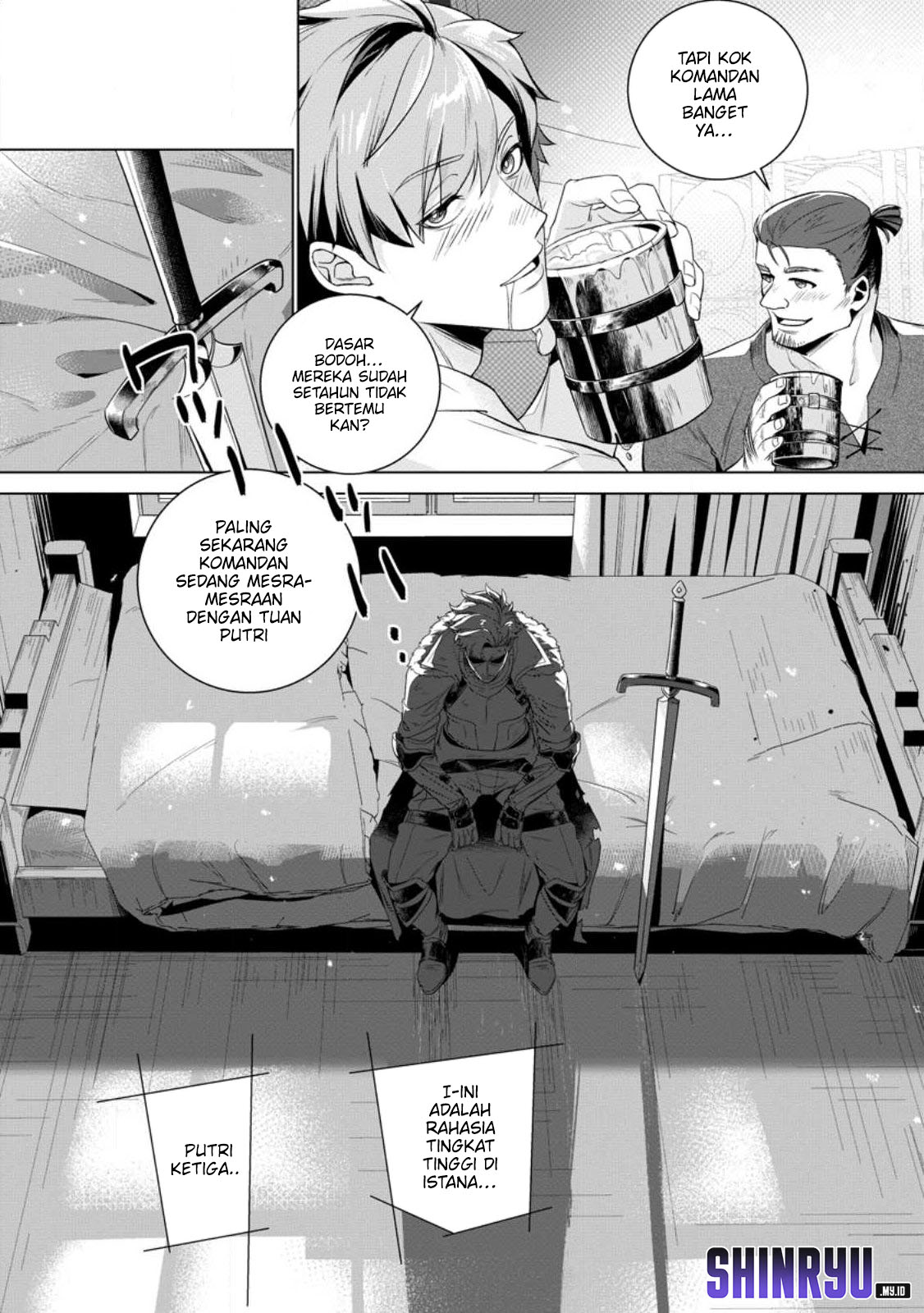 Netorare Tsuihousareta Saikyou Kishi Danchou No Ossan, Katainaka De Eiyuu Ni Matsuriagerareru Chapter 01 Gambar 22