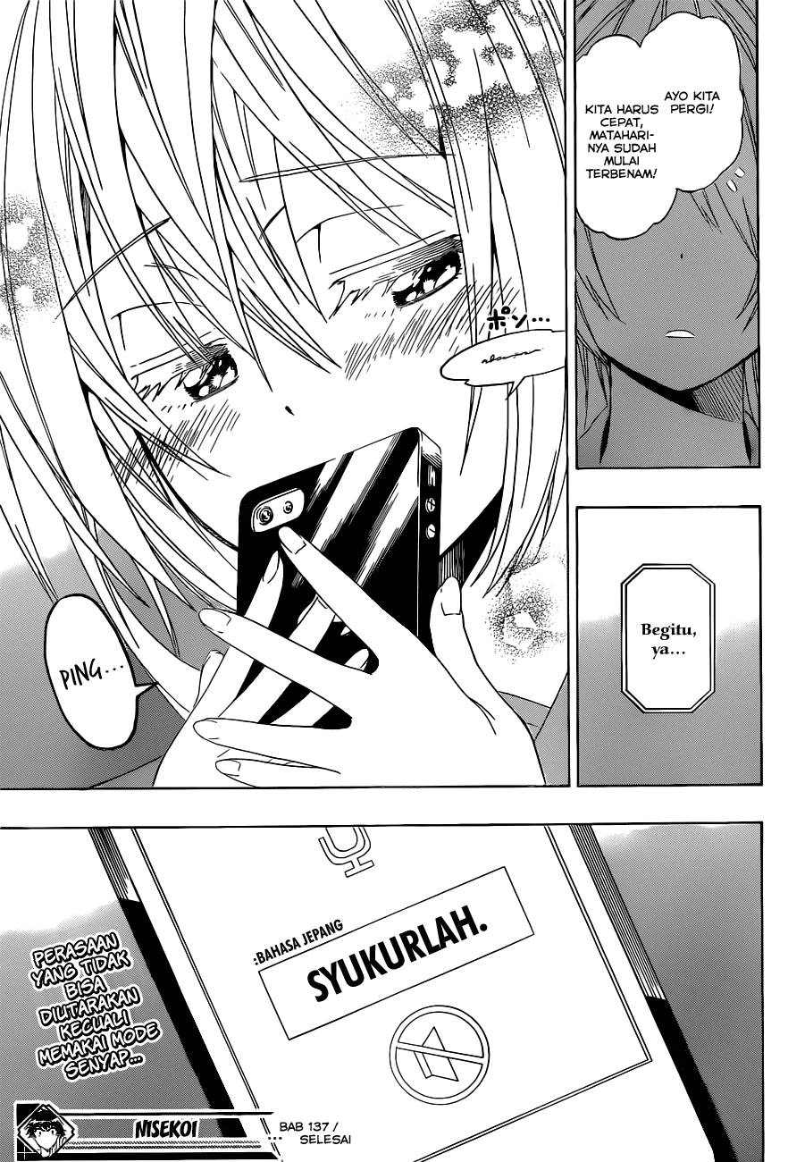 Nisekoi Chapter 137 Gambar 19