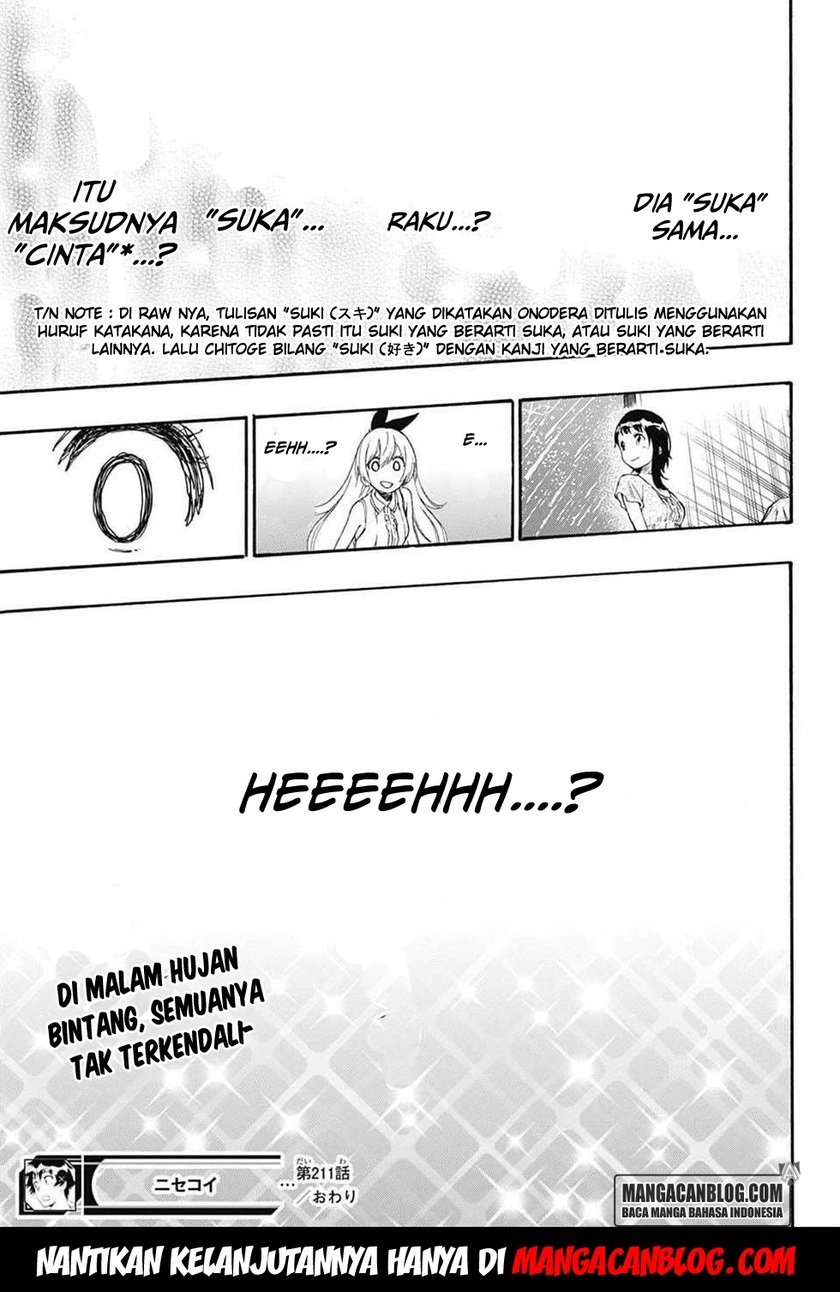 Nisekoi Chapter 211 Gambar 18