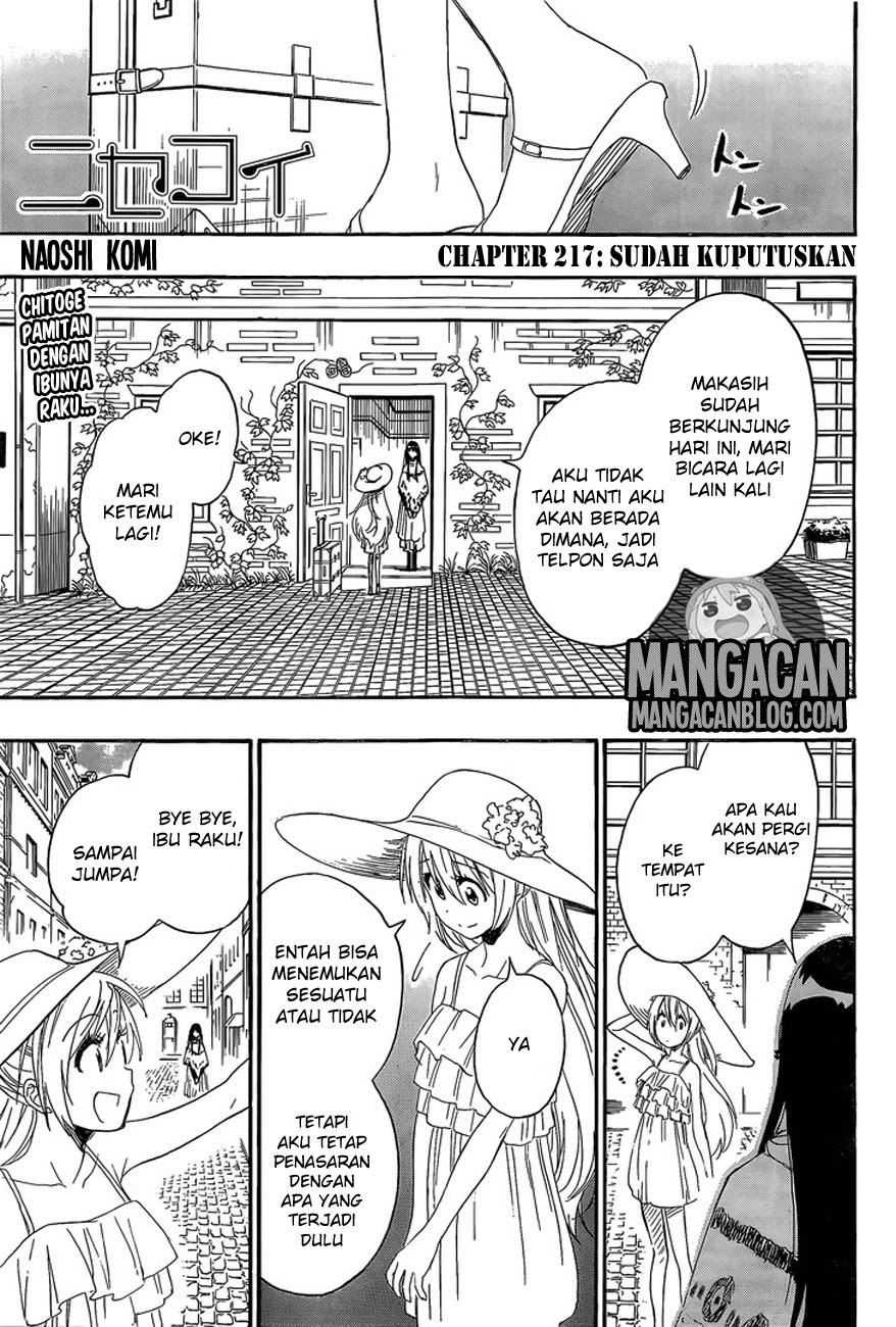Nisekoi Chapter 217 Gambar 2