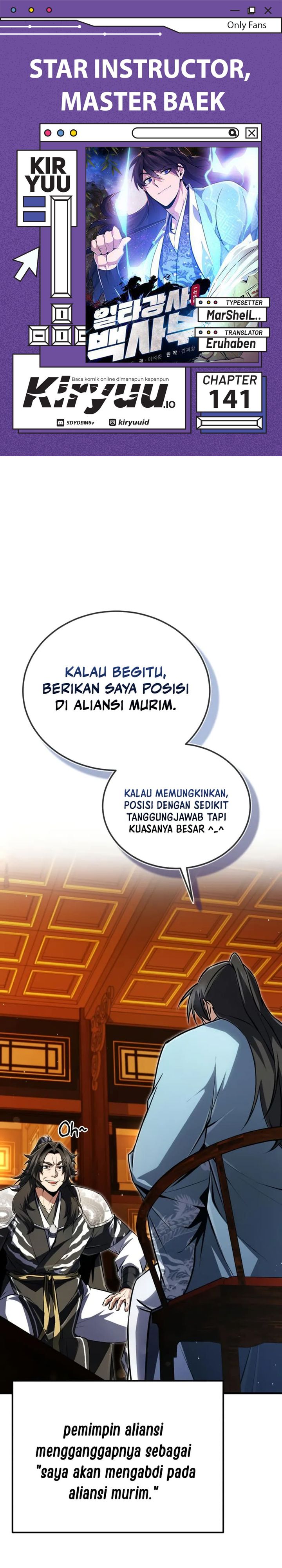 Number One Star Instructor Master Baek Chapter 141 Gambar 1