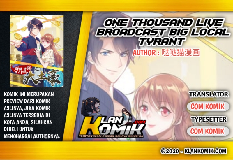One Thousand Live Broadcast Big Local Tyrant Chapter 72 Gambar 1