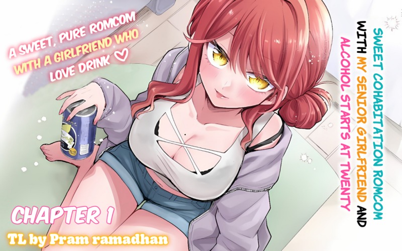 Osake to Senpai Kanojo to no Amaama Doukyo Lovecome wa Nijuusai ni Natte kara Chapter 01 Gambar 1