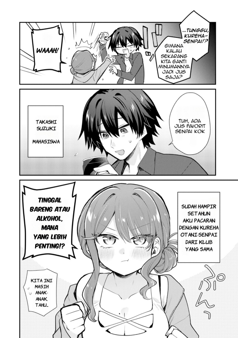 Osake to Senpai Kanojo to no Amaama Doukyo Lovecome wa Nijuusai ni Natte kara Chapter 01 Gambar 5