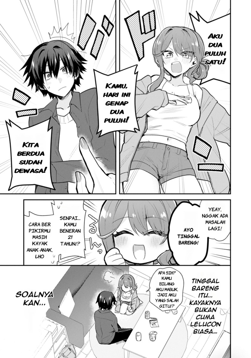 Osake to Senpai Kanojo to no Amaama Doukyo Lovecome wa Nijuusai ni Natte kara Chapter 01 Gambar 6
