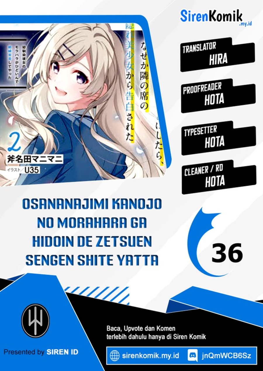 Osananajimi Kanojo no Morahara ga Hidoin de Zetsuen Sengen shite Yatta Chapter 36 Gambar 1