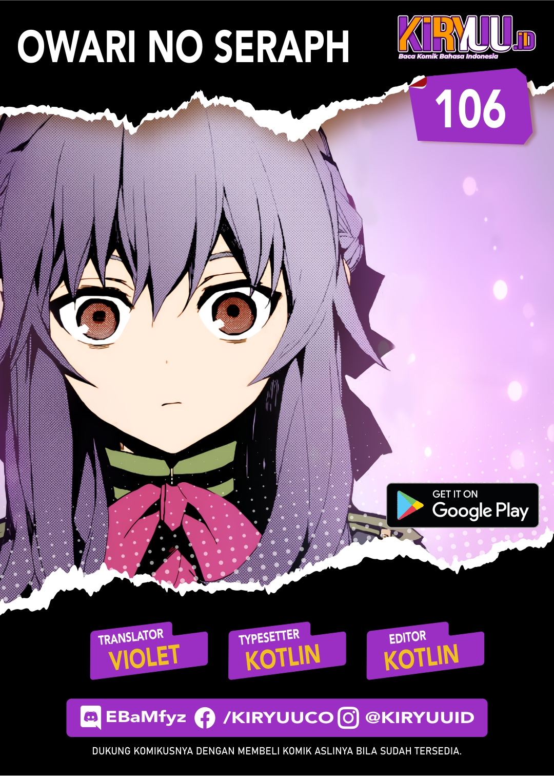 Owari no Seraph Chapter 106 Gambar 1
