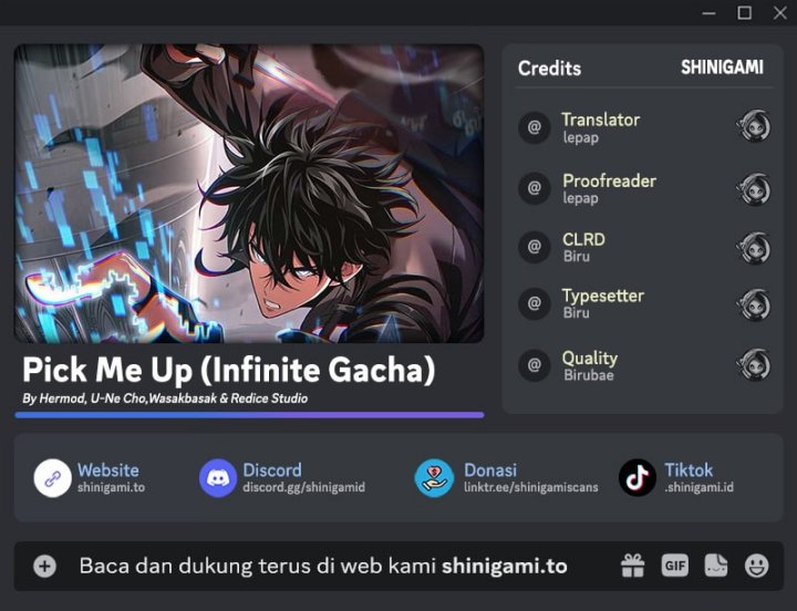 Pick Me Up, Infinite Gacha Chapter 164 Gambar 1