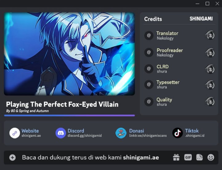 Playing The Perfect Fox-Eyed Villain Chapter 07 Gambar 1