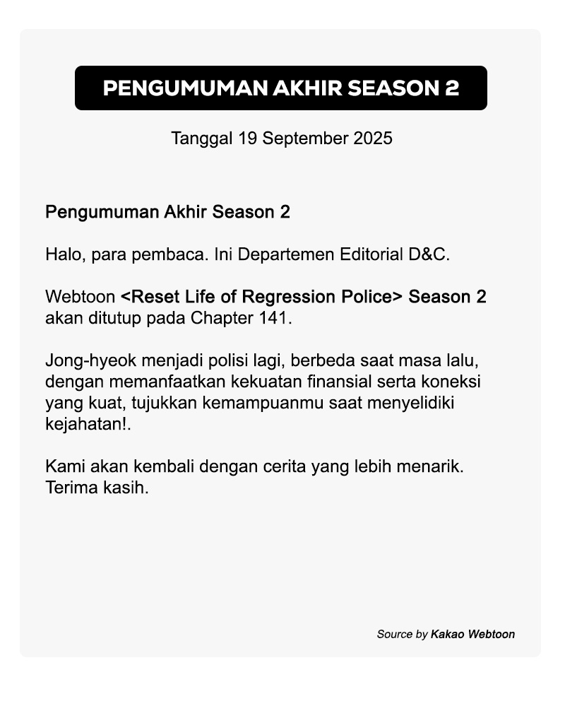 Reset Life of Regression Police Chapter 141 End Gambar 12