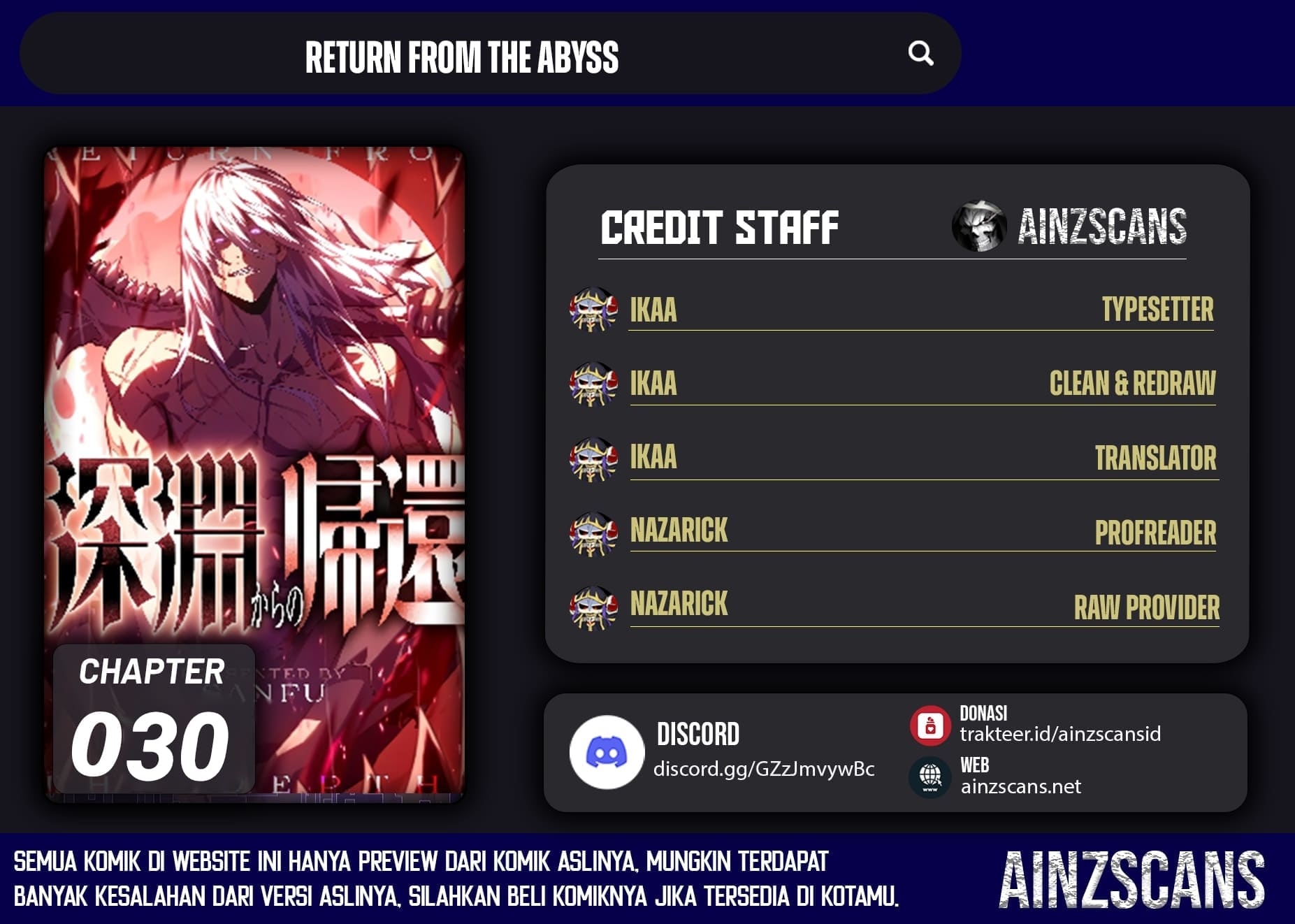 Return From The Abyss Chapter 30 Gambar 1