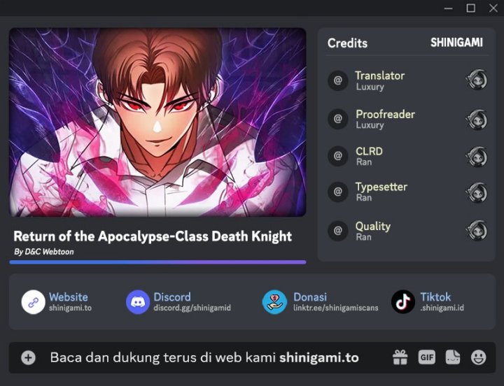 Return Of The Apocalypse-Class Death Knight Chapter 02 Gambar 1