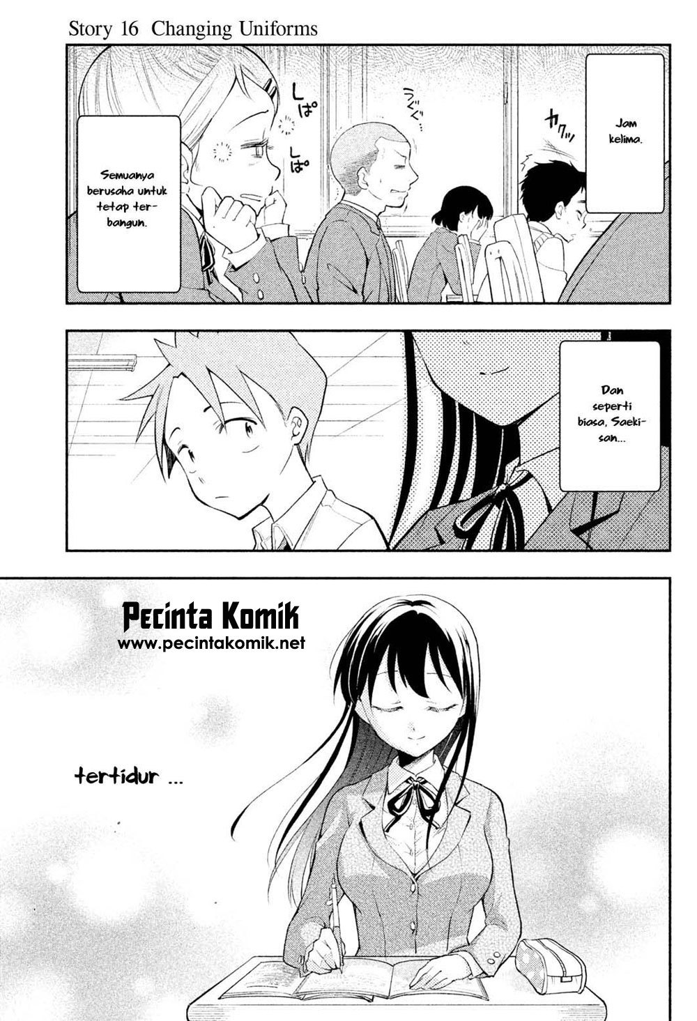 Saeki-san wa Nemutteru Chapter 16 Gambar 1