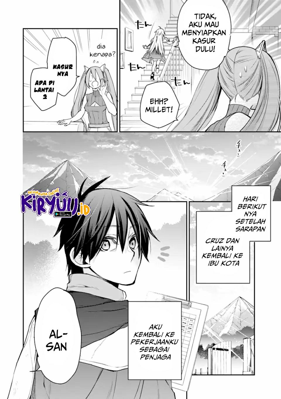 Saikyou no Madoshi. Hisa ni Ya wo Ukete Shimatta no de Inaka no Eihei ni Naru Chapter 27.1 Gambar 10