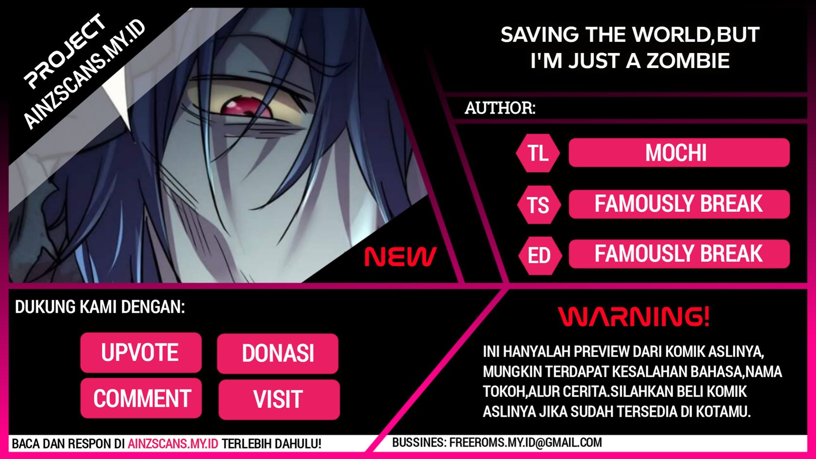 Saving the World, But I’m Just a Zombie! Chapter 01 Gambar 1