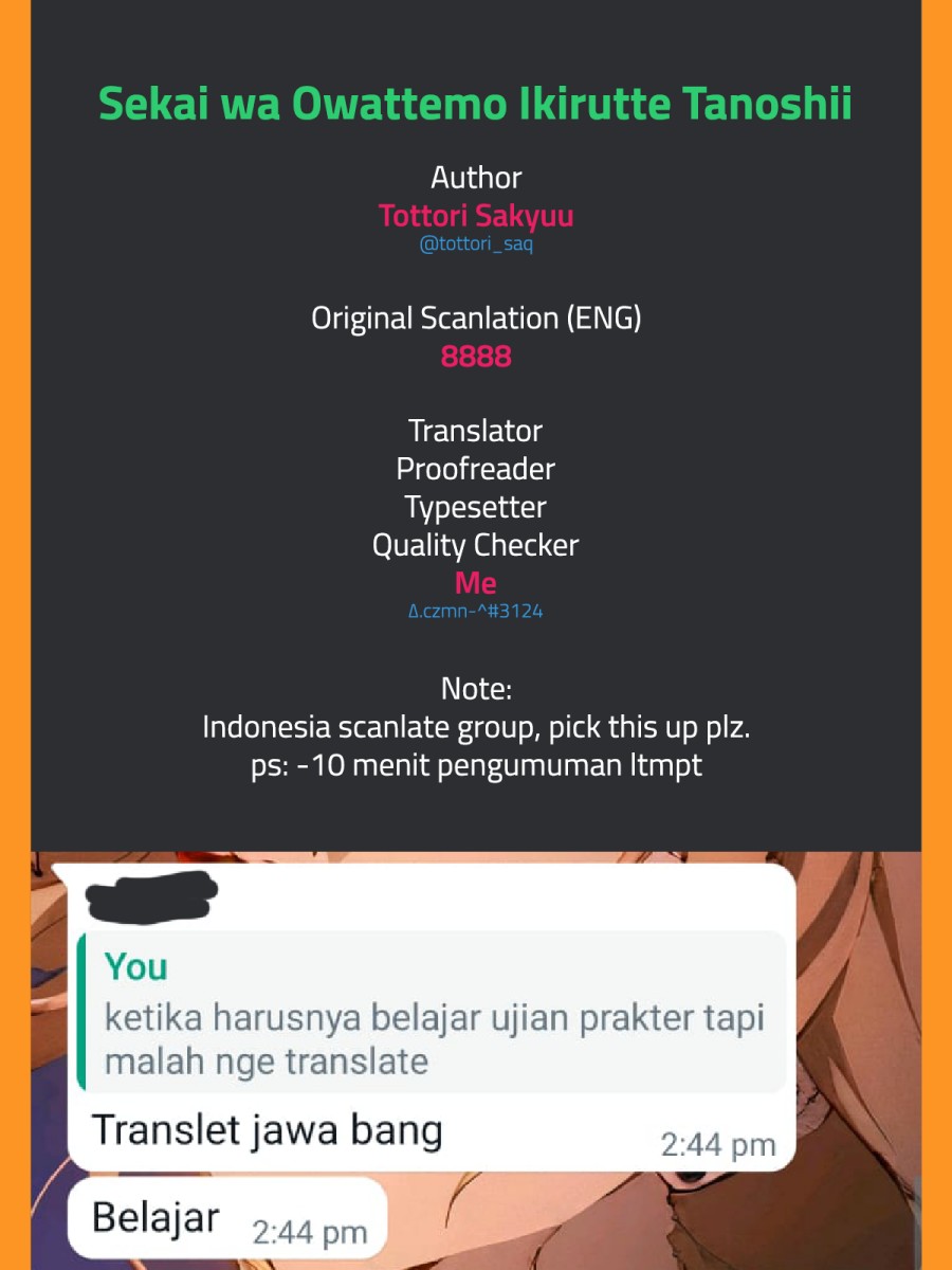 Sekai wa Owattemo Ikirutte Tanoshii Chapter 01 Gambar 40