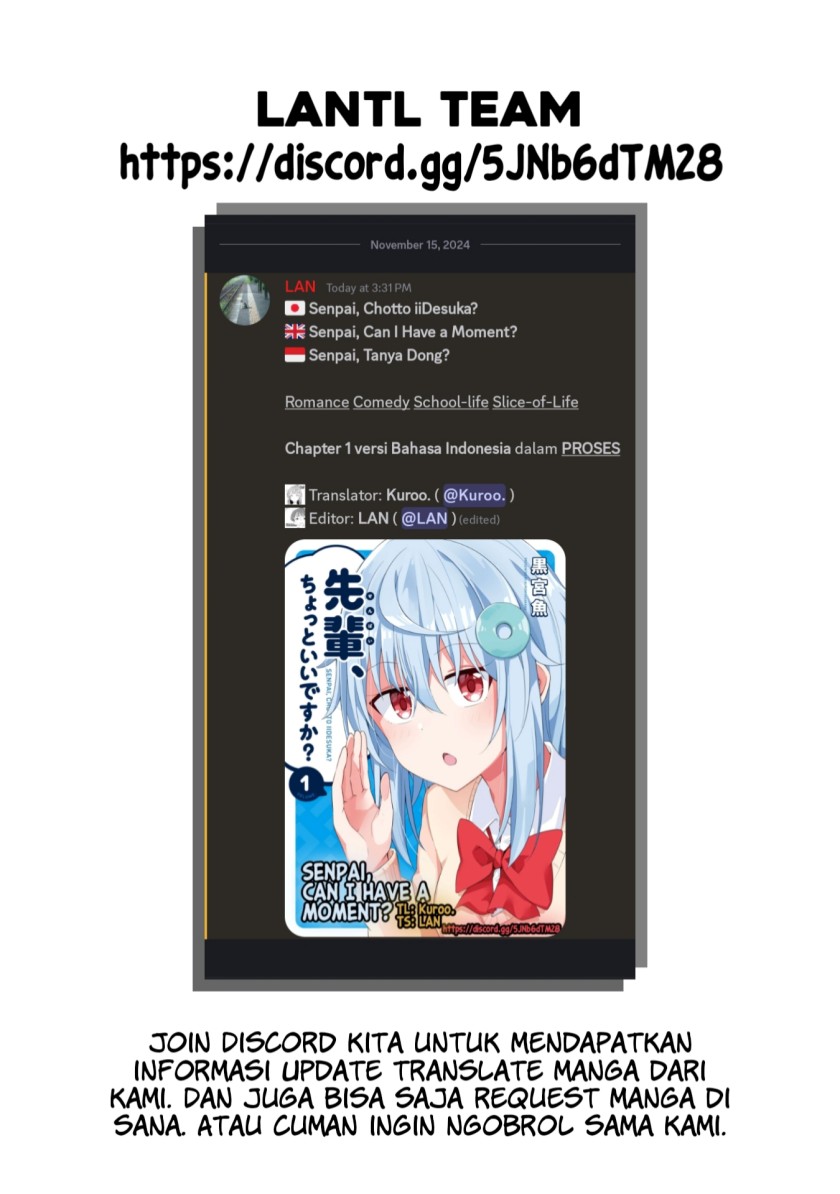 Senpai, Chotto ii Desu ka? Chapter 01 Gambar 27