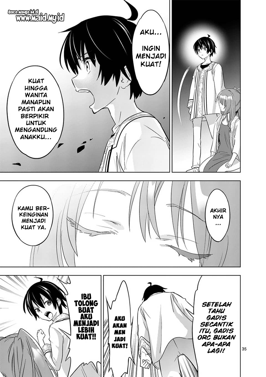 Shijou Saikyou Orc-san no Tanoshii Tanetsuke Harem Zukuri Chapter 01 Gambar 37