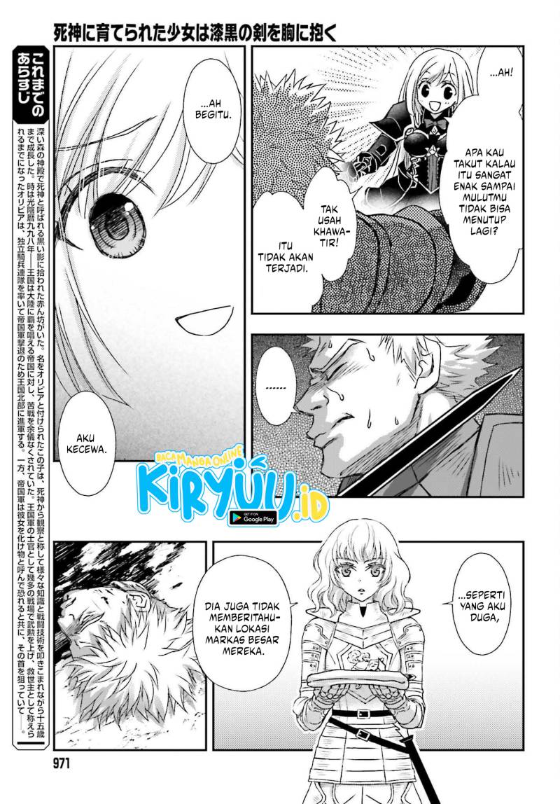 Shinigami ni Sodaterareta Shoujo wa Shikkoku no Tsurugi wo Mune ni Idaku Chapter 35.5 Gambar 4
