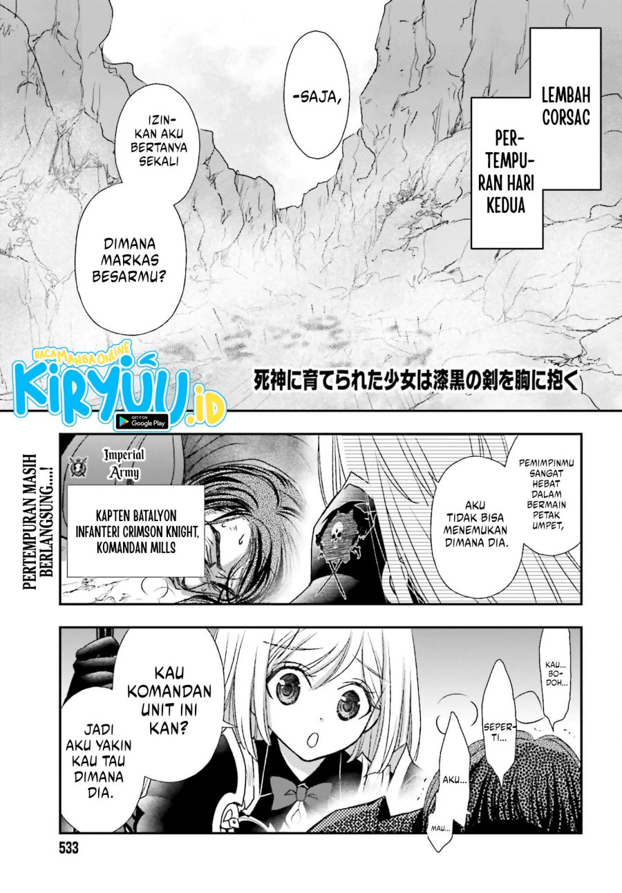Shinigami ni Sodaterareta Shoujo wa Shikkoku no Tsurugi wo Mune ni Idaku Chapter 35 Gambar 2