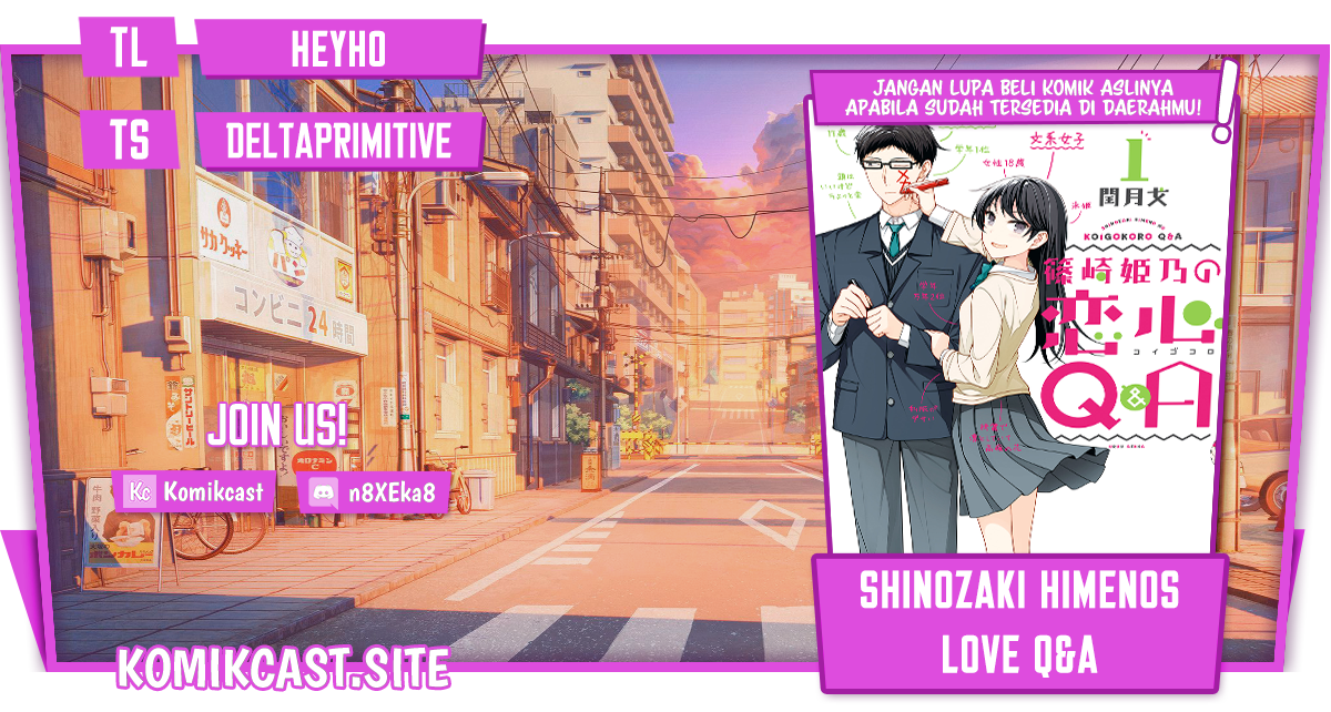 Shinozaki Himeno’s Love Q&A Chapter 02 Gambar 1
