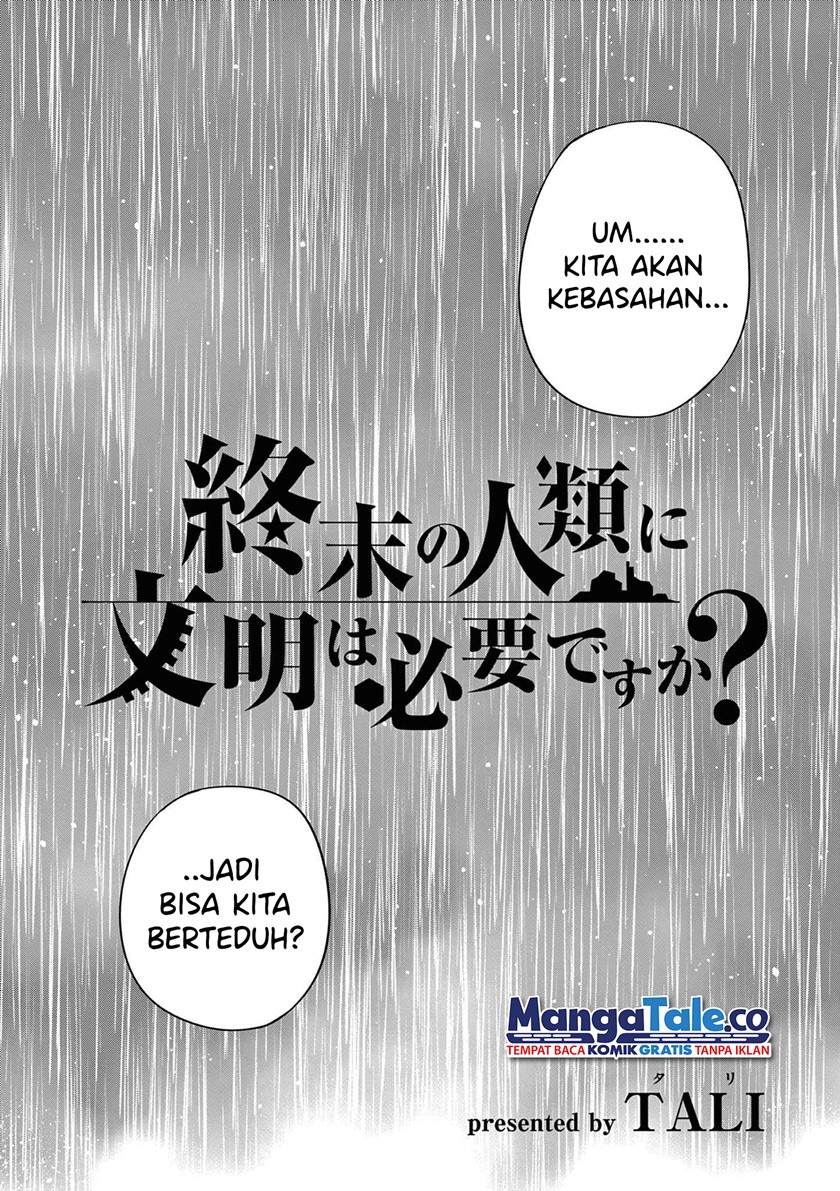 Shuumatsu no Jinrui ni Bunmei wa Hitsuyou desu ka? Chapter 06 Gambar 2