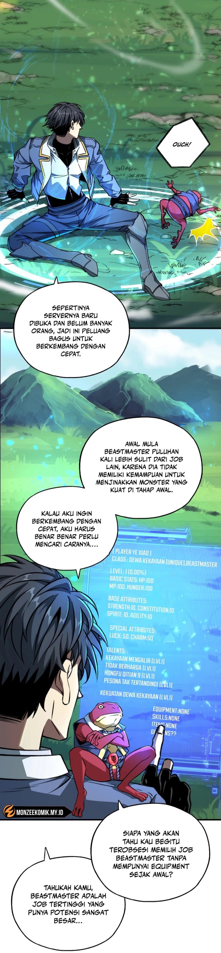 Start by changing your job to the God of Wealth and taming billions of divine pets! Chapter 02 Gambar 9