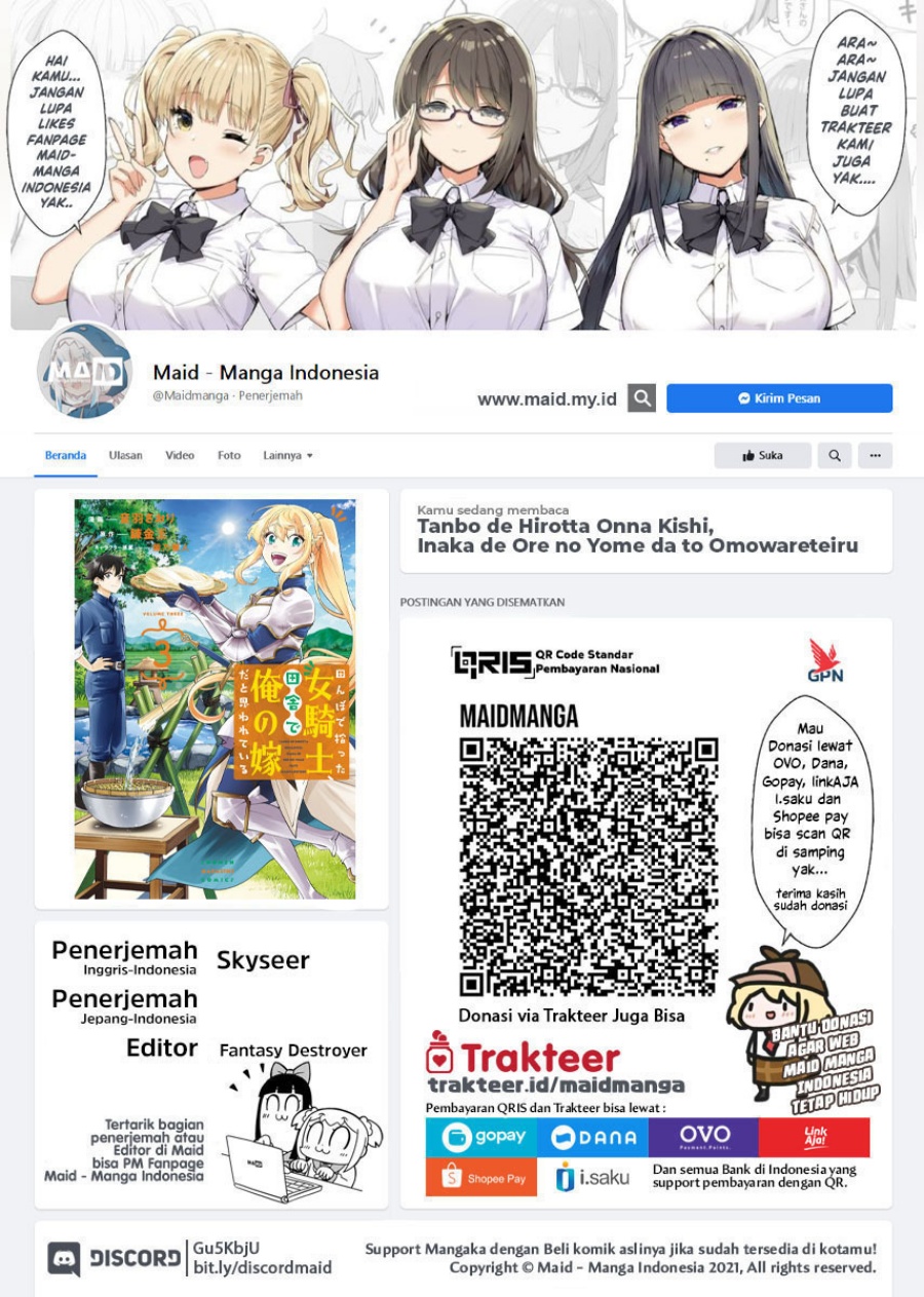 Tanbo de Hirotta Onna Kishi, Inaka de Ore no Yome da to Omowareteiru Chapter 33 Gambar 2