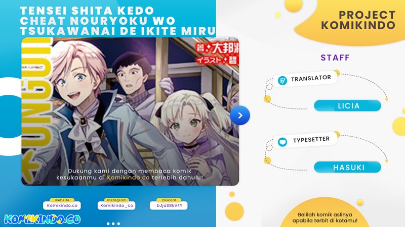 Tensei Shita Kedo Cheat Nouryoku wo Tsukawanai De Ikite Miru Chapter 02.1 Gambar 1