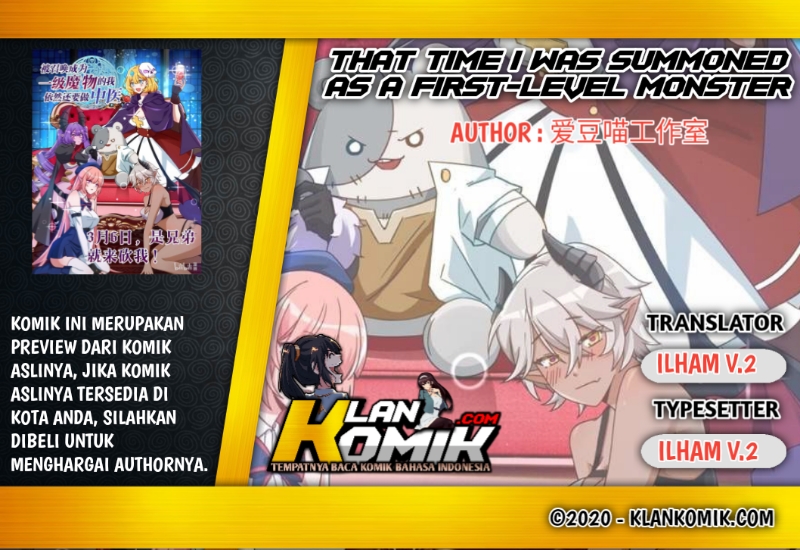 That Time I Was Summoned As A First-Level Monster Chapter 00 Gambar 1