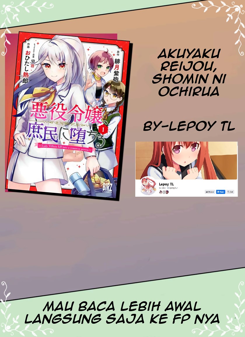 The Villainess Became a Commoner Chapter 08 Gambar 1