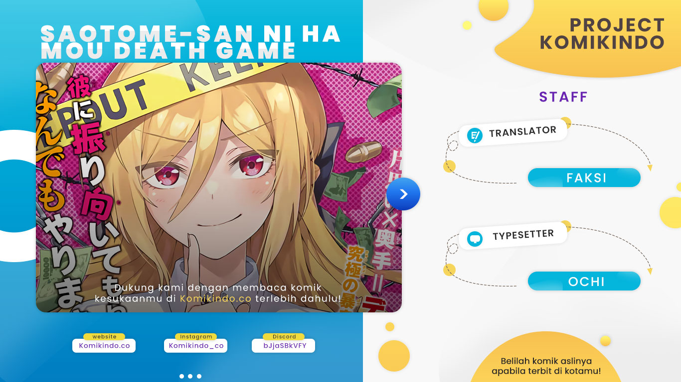 The Death Game Is All That Saotome-san Has Left Chapter 01.1 Gambar 1