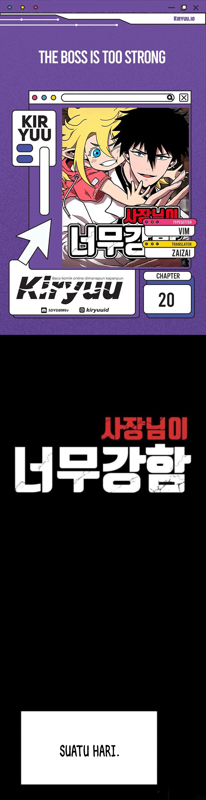 The Boss Is Too Strong Chapter 20 Gambar 1