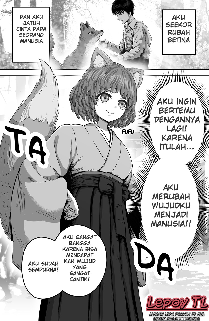 The Fox Girl Who Wants to Get Chummy With the Human Boy She Likes Chapter 02 Gambar 1