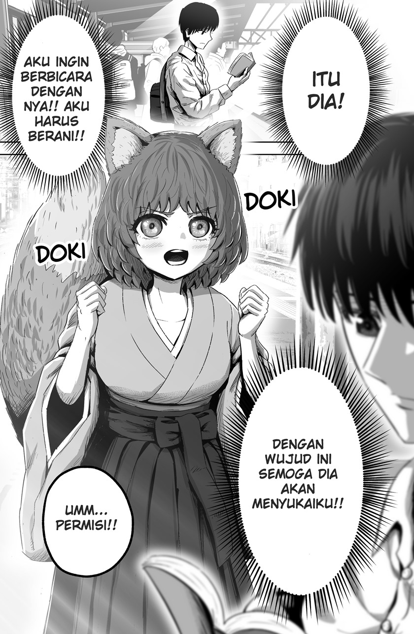 The Fox Girl Who Wants to Get Chummy With the Human Boy She Likes Chapter 02 Gambar 2