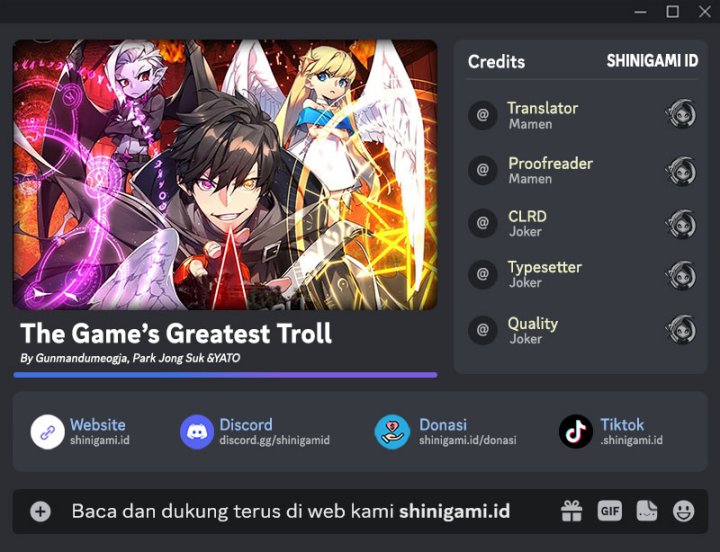The Game’s Top Troll (The Game’s Greatest Troll) Chapter 38 Gambar 1