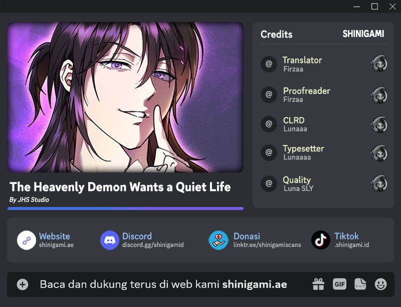 The Heavenly Demon Wants A Quiet Life Chapter 53 Gambar 1