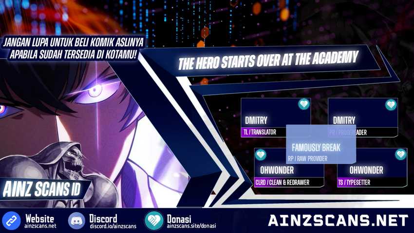 The Hero Starts Over at the Academy Chapter 06 Gambar 1