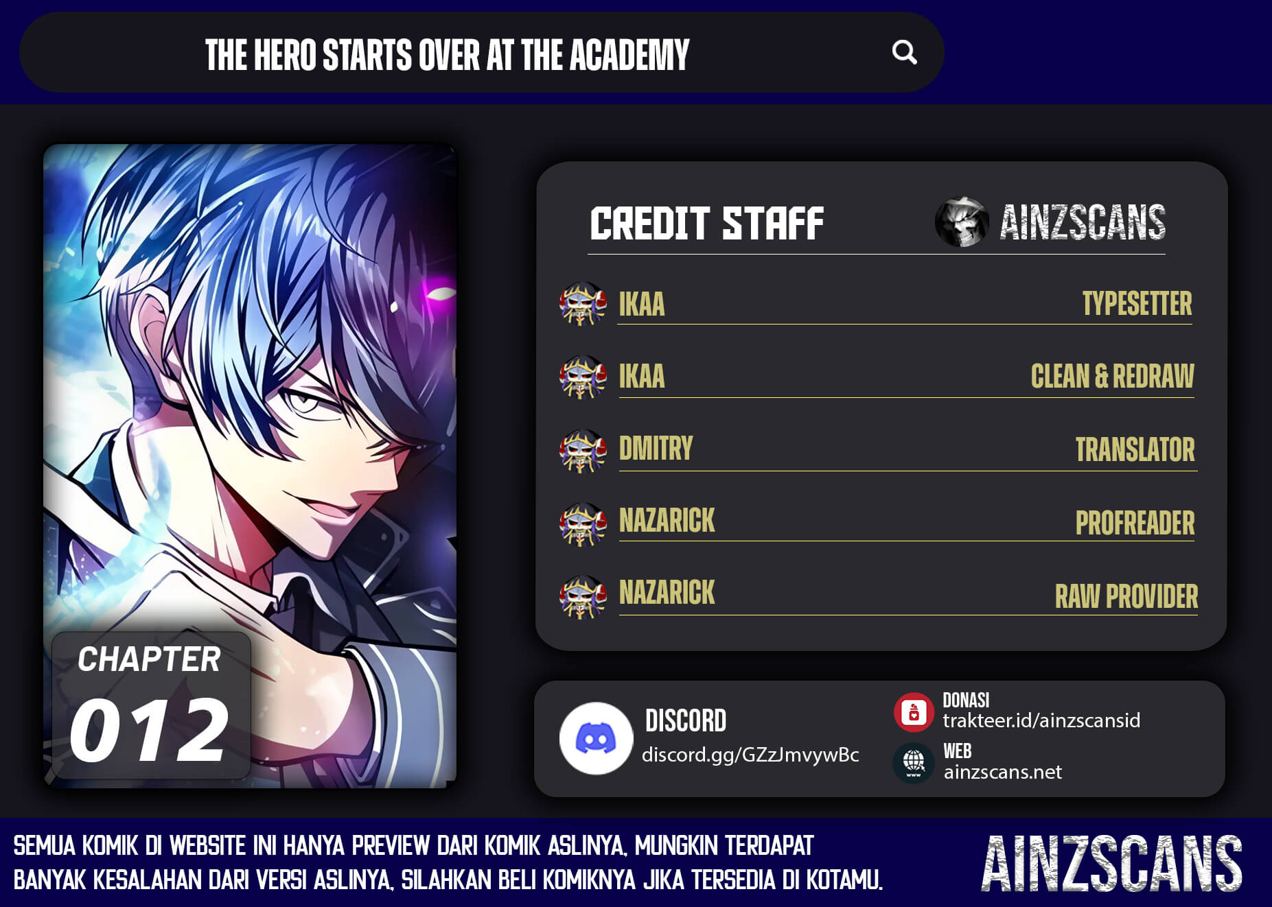 The Hero Starts Over at the Academy Chapter 12 Gambar 1
