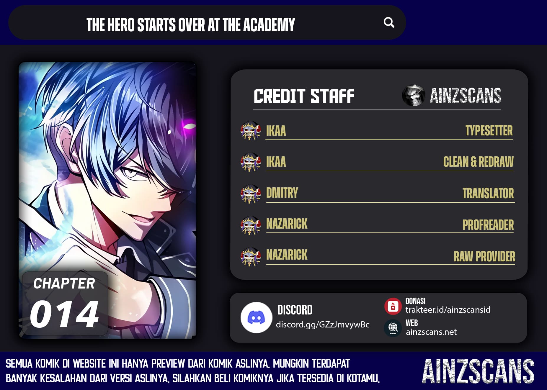 The Hero Starts Over at the Academy Chapter 14 Gambar 1