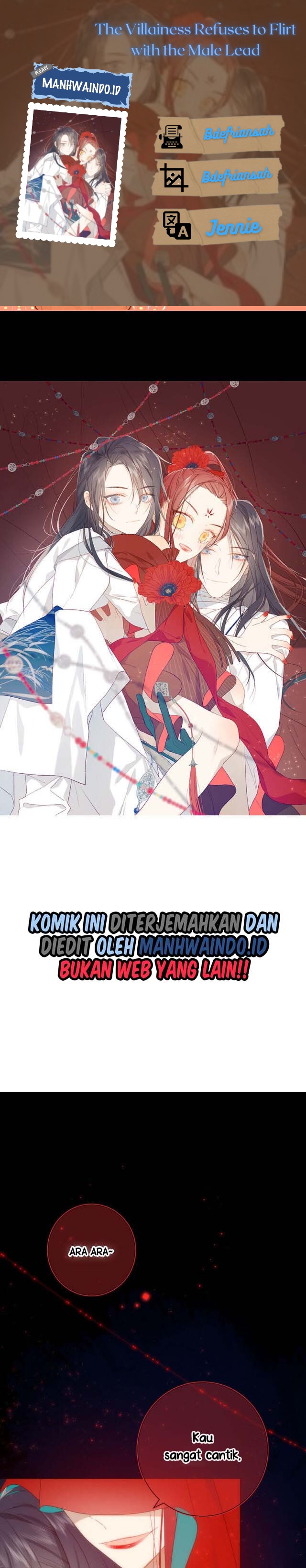 The Villainess Refuses to Flirt with the Male Lead Chapter 03 Gambar 1